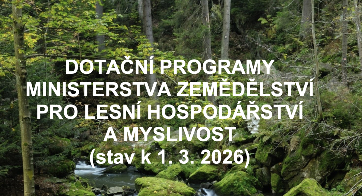 Aktualizované podmínky dotací MZe na vybrané myslivecké činnosti